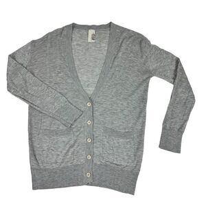 Mijeong Park Womens Gray lightweight cardigan size Medium button front